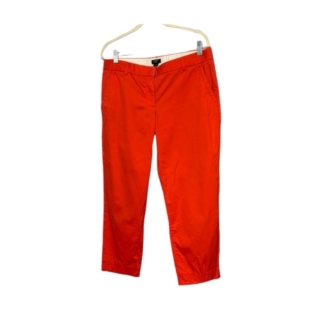 J. Crew Factory Stretch City Fit Orange Ankle Crop Skimmer Pant Women’s Size 8